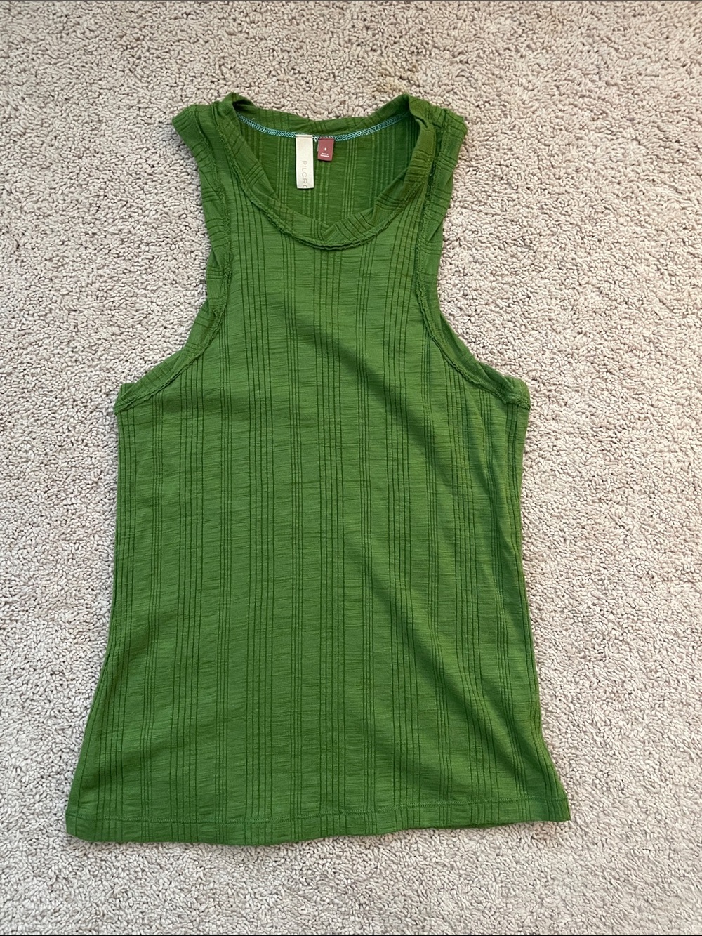 Pilcro Olive Green Ribbed Tank